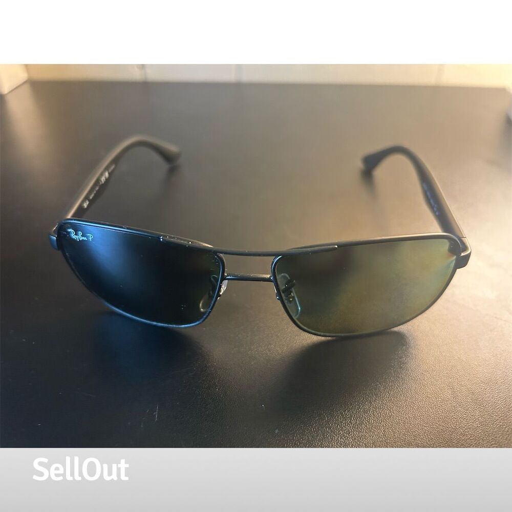 Ray-Ban RB3516 Unisex Polarized Sunglasses Black Frame Black Lenses UV400